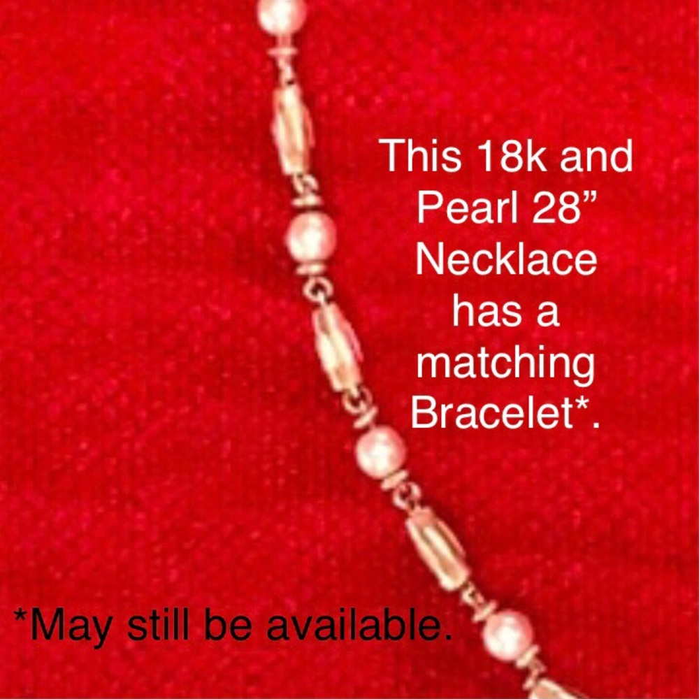 18k Gold & Pearl Beaded Chain Necklace